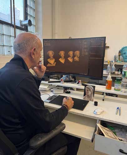 Digital sculpting in the studio. Catalogue figure 5, p. 30. Image courtesy George Petrides.