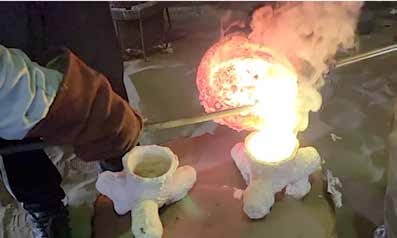 Bronze casting at the foundry: an alternative finishing route used in the wider practice, not the construction of Janus of Love. Catalogue figure 7, p. 32. Image courtesy George Petrides.