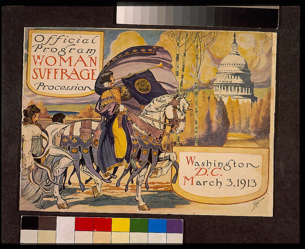 Illustrated programme for the Woman Suffrage Procession in Washington, 3 March 1913